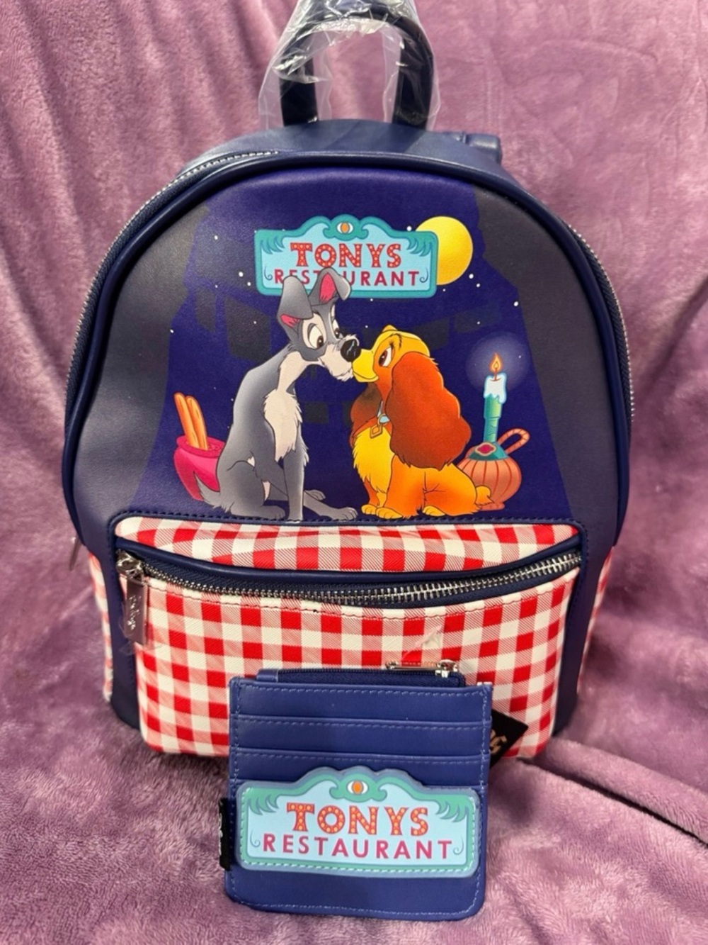 NWTDanielle Nicole Disney Lady and the Tramp Backpack w/cardholder